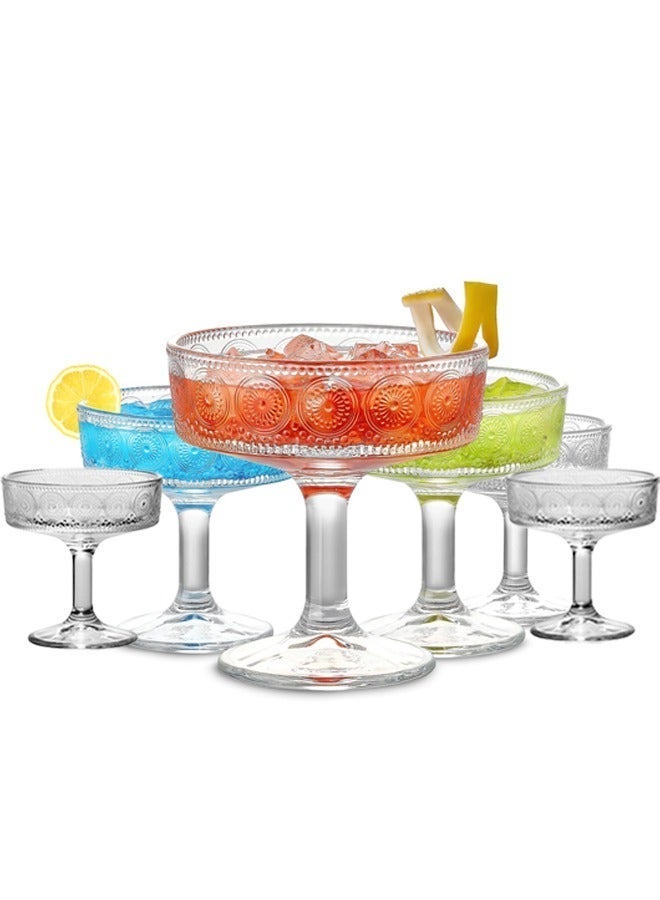 مجموعة من 6،12 أونصة زجاجات فلورية مارتيني، كوب شرب مثاليّة للعصائر والهدايا - Image 4